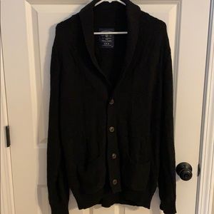 American Eagle - large button up sweater (black)